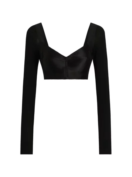 Top Dolce & Gabbana din satin negru
