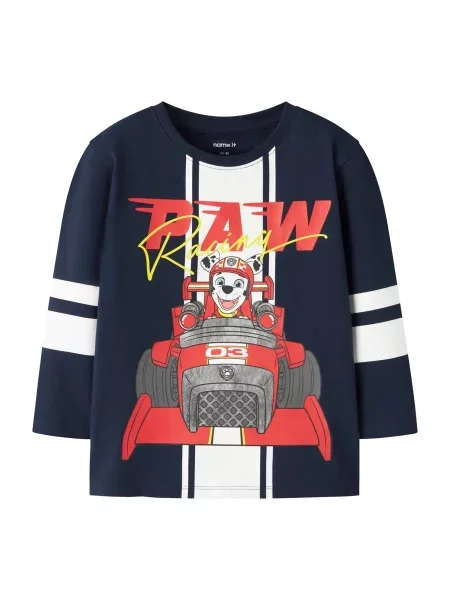 NAME IT Tricou NMMOliver Paw albastru închis / gri închis / roșu alb