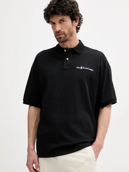 Polo Ralph Lauren polo gładki czarny