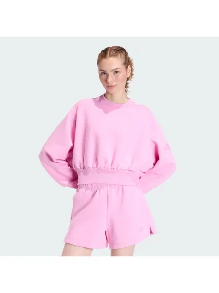 Nepodstavljen džemper Adidas Sportswear sa dugačkim rukavima ružičasta