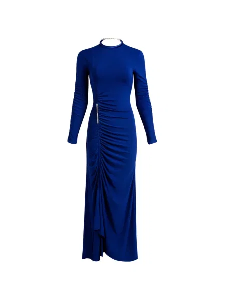 Rochie midi Silvia Tcherassi cu volane albastru