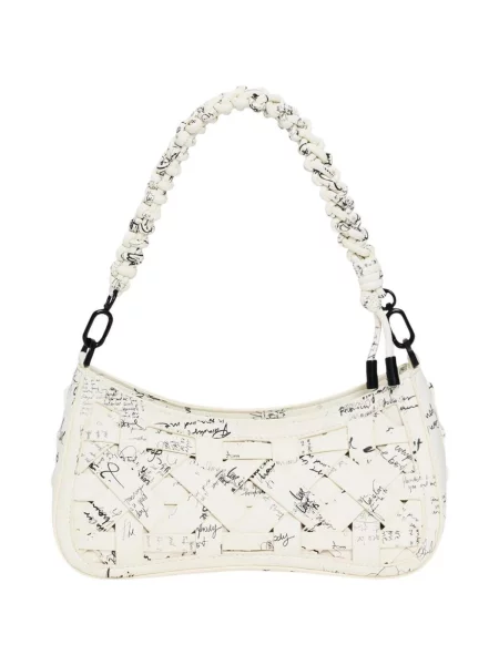 Kabelka Desigual s potiskem bílá