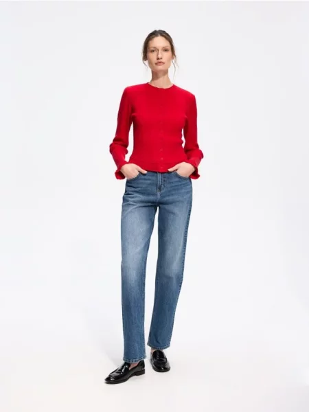 Reserved Cardigan reiat roșu