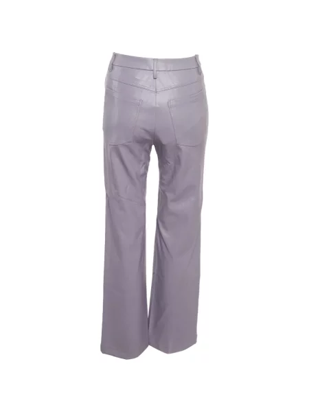 Pantaloni Rotate Birger Christensen din piele violet
