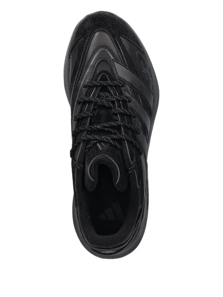 Prugaste bermuda kratke hlače Adidas s vezicama s čipkom smeđa