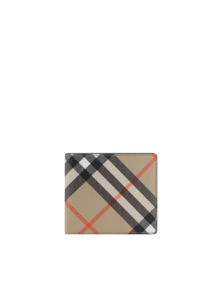 Portfel Burberry klasyczny płócienny beżowy