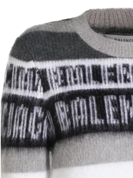 Pulover Balenciaga cu autograf gri