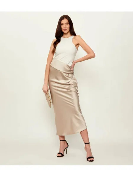 Patrizia Pepe De satin rochie bej