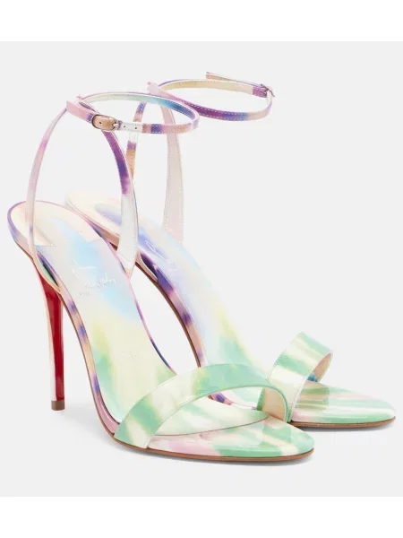 Sandale Christian Louboutin din piele de lac tie dye