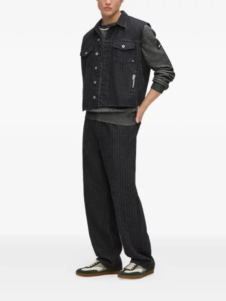 Vestă denim Karl Lagerfeld Jeans negru