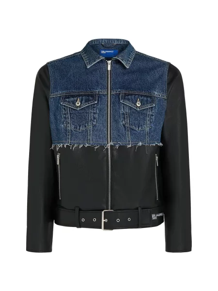KARL LAGERFELD JEANS Geacă de primăvară-toamnă albastru denim negru