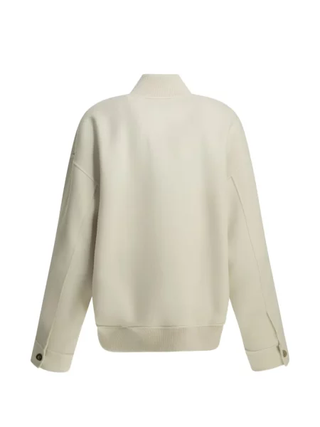 Geacă bomber Sportmax de lână alb