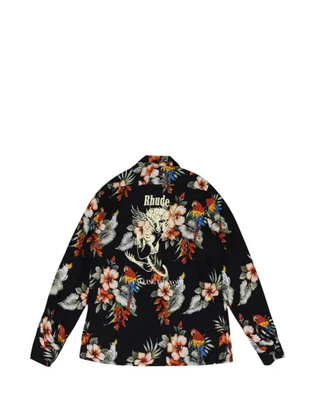 Cămașă Rhude cu model floral cu imagine negru