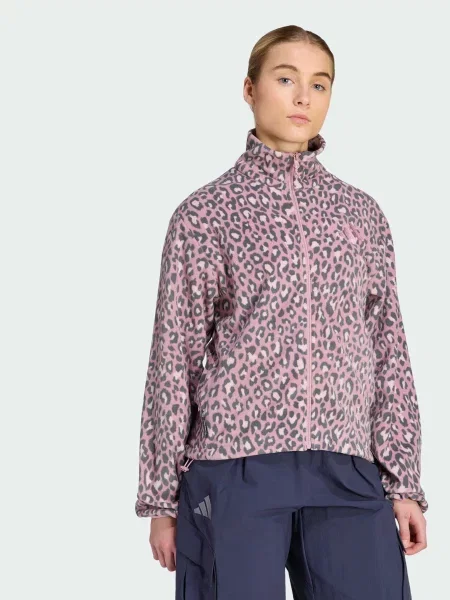 Флісова кофта adidas комбінований верх фіолетовий