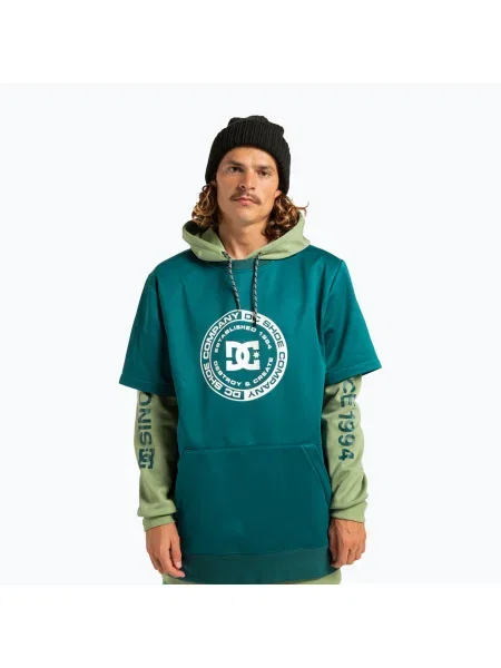 Férfi snowboard pulóver DC Dryden deep teal. Méret: L zöld