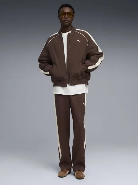 Спортивні штани PUMA T7 ALWAYS ON поліестер/бавовна коричневий