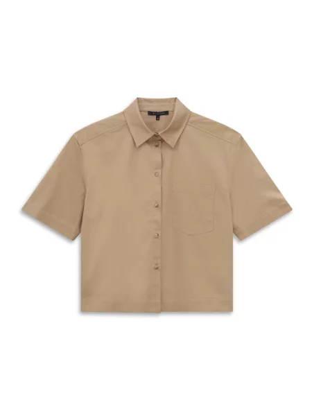 Krótki koszula dżinsowa Bugatti brązowy