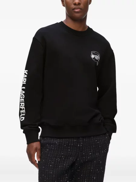 Hanorac Karl Lagerfeld cu broderie negru