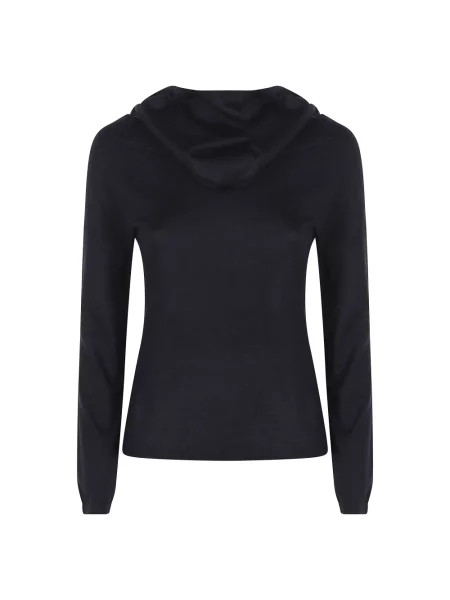 Dzianinowy sweter Max Mara niebieski