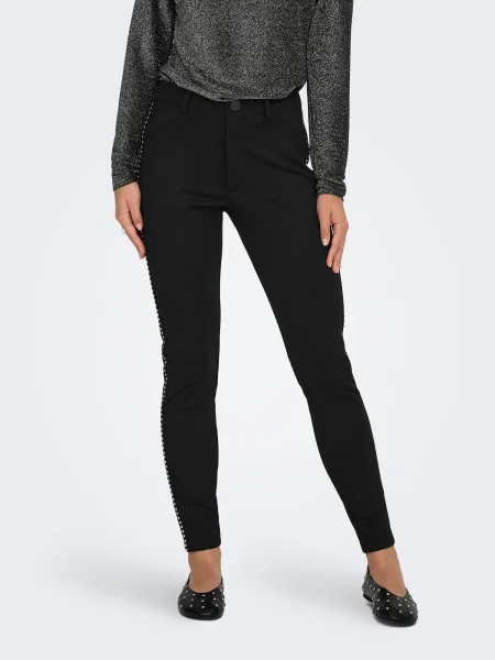 ONLY Leggings ONLMARCELLA negru alb