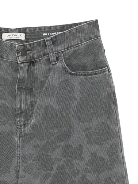Jeansy straight leg Carhartt Wip w kamuflażu szare