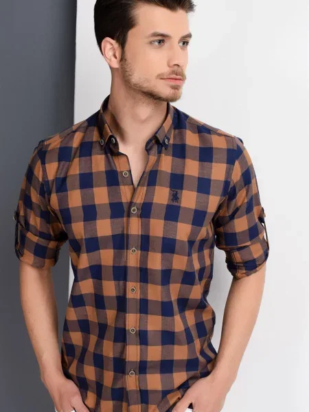 Карирана риза Dewberry черно