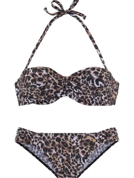 LASCANA Bikiny hnědá / přírodní bílá