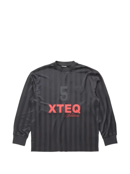 Lung tricou Han Kjøbenhavn cu dungi gri
