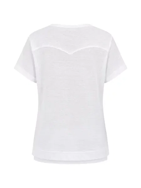 Tricou Massimo Alba cu decolteu în V alb