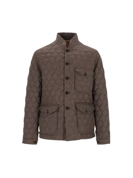 Kurtka Emporio Armani wełniana brązowa
