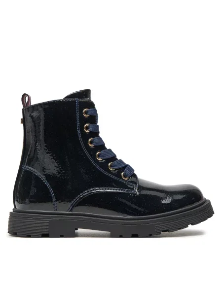 Tommy Hilfiger Zimski škornji Lace-Up Bootie S Mornarsko modra