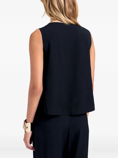 Haftowana bluzka La Doublej w kwiatki z dekoltem w serek biała