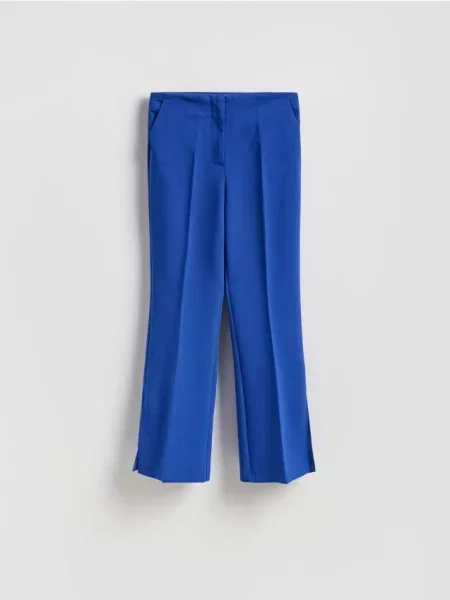 Reserved Nohavice s bočnými rozparkami indigová