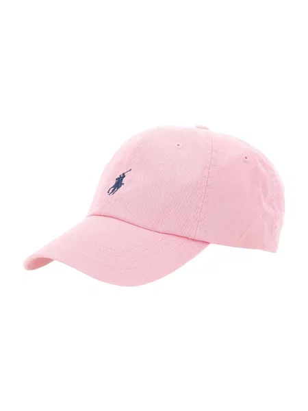 Czapka z wyhaftowanym logo Polo Ralph Lauren różowa