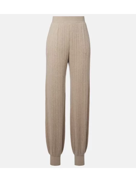 Spodnie dresowe Loro Piana z kaszmiru beżowe