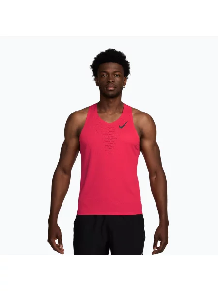 Tricou de alergare pentru bărbați Nike AeroSwift fusion red/black negru
