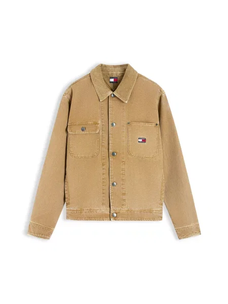 Tommy Jeans Geacă de primăvară-toamnă cămilă maro