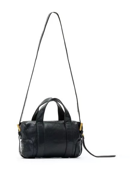 Geanta de piele Allsaints din piele negru