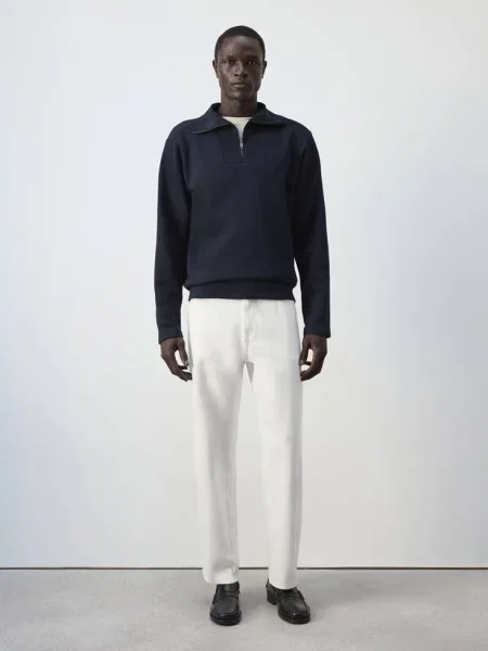 Bluza relaxed fit Mężczyzna XXL MANGO MAN granatowy