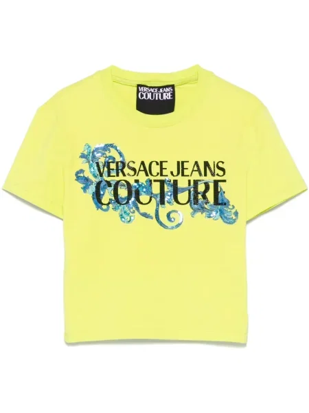 Tricou Versace Jeans Couture cu imagine verde