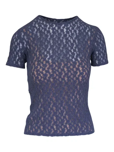 Tricou Vince din dantelă albastru