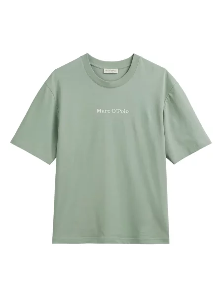 Tricou Marc O'polo cu imagine scurt verde