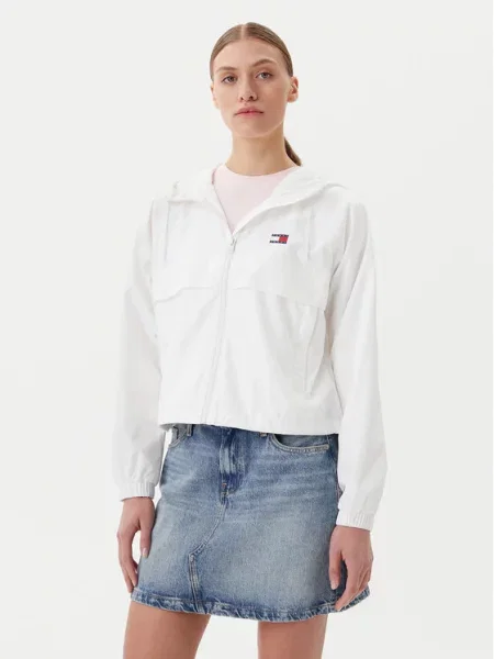 Tommy Jeans Větrovka Essential bílá