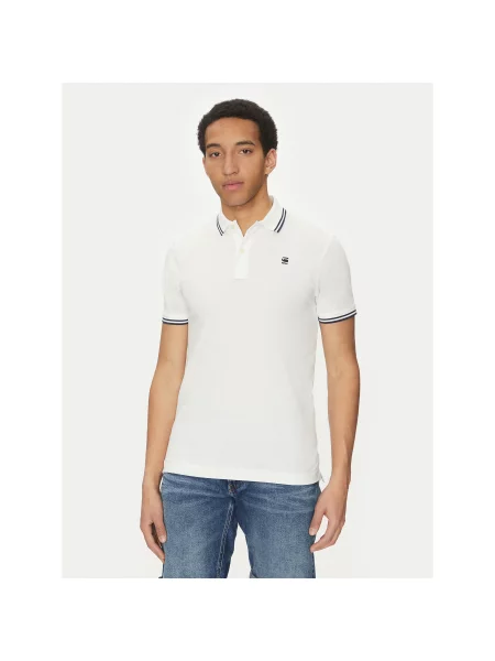 G-Star Raw Поло Dunda Regular Fit білий