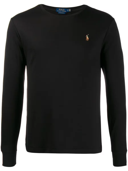 Tricou polo Polo Ralph Lauren cu broderie negru