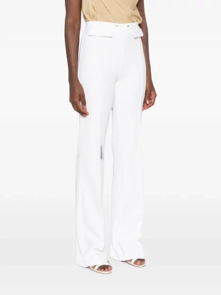 Pantaloni Elisabetta Franchi evazate alb