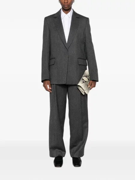 Sacou Toteme cu model herringbone gri