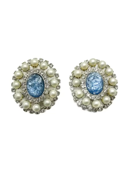 Cercei Jennifer Gibson Jewellery cu perle argintiu
