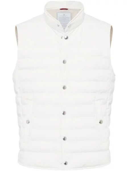 Prošívaná vesta Brunello Cucinelli bílá
