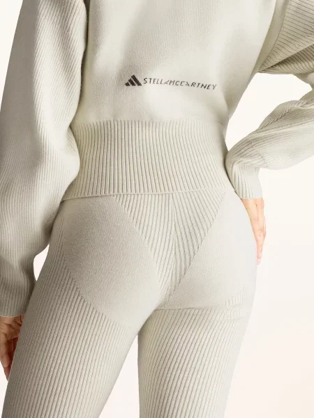 Adidas By Stella Mccartney Pletené Kalhoty Adidas By Stella Mccartney světle šedá